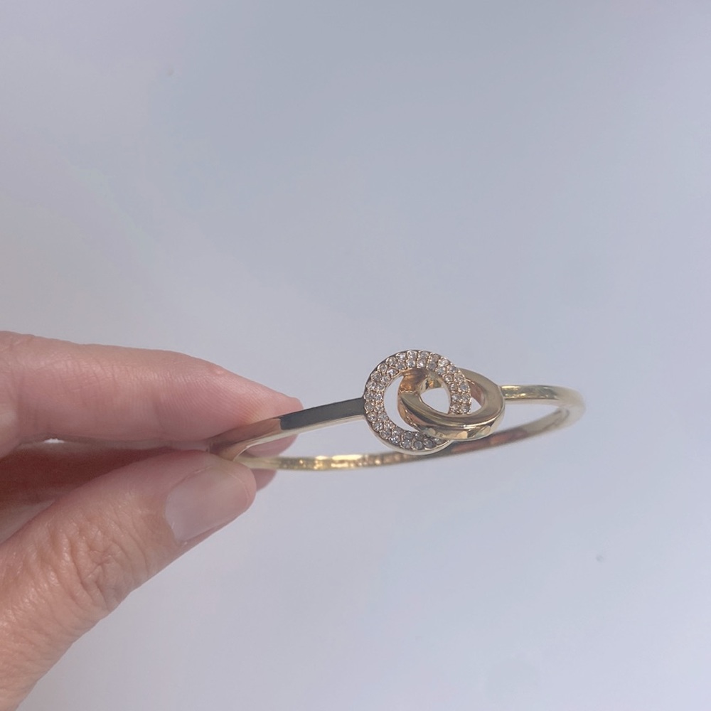 Kate spade gold bangle with crystals